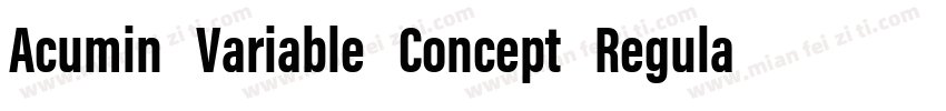 Acumin Variable Concept Regular字体转换